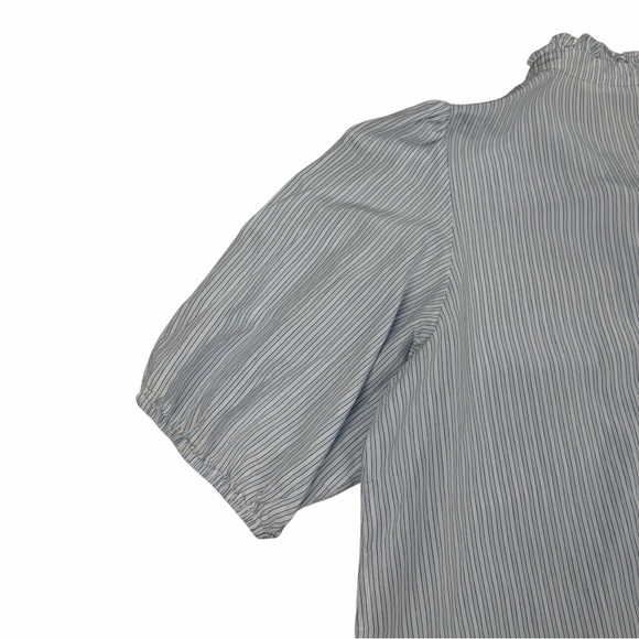 SAMSOE SAMSOE Women’s Suzia Blouse In Ibiza St. Striped Button Down Blouse Sz L - Picture 7 of 10
